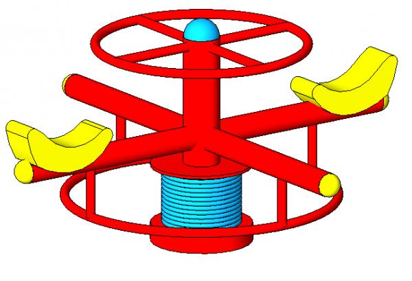Children park furniture - spring mountable AXL-101K