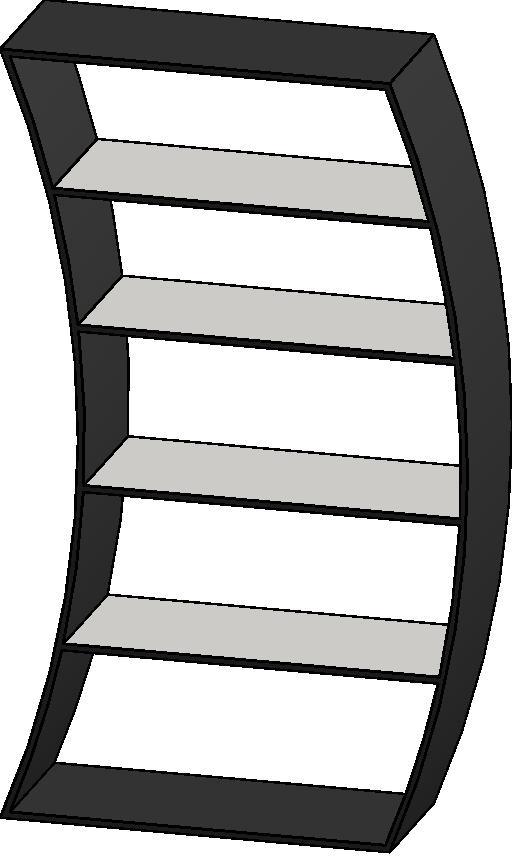 curved Book case