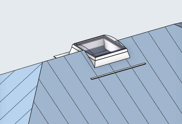 Rooflight Dome sloping
