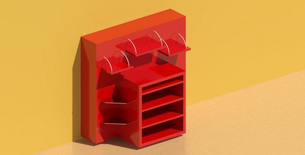 TV stand red