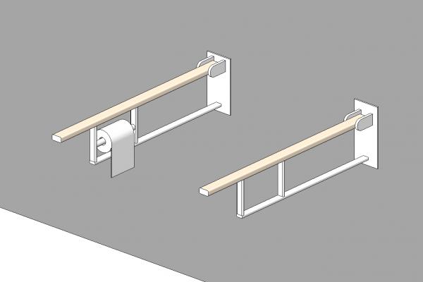 Handrail for handicap toilet