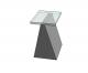 Triangle Base Glass Table