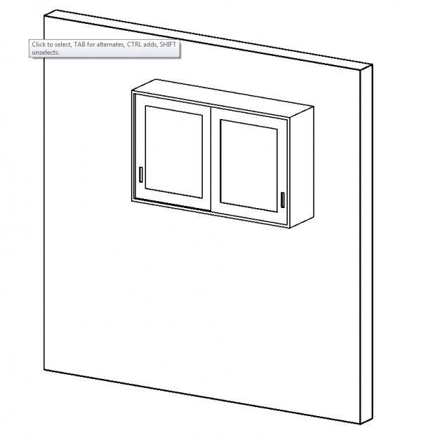 Cabinet with Sliding Glass Doors