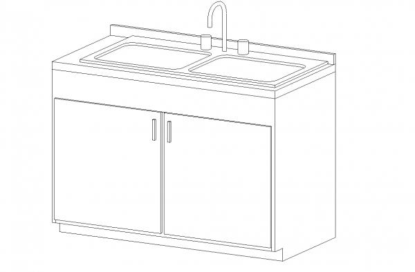 Cabinet_Double Door w_Double Sink