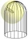 Nendo Lamp Wire Frame Bird Cage