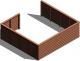 Fence - Wood Modern Horizontal Corected Lumber Size