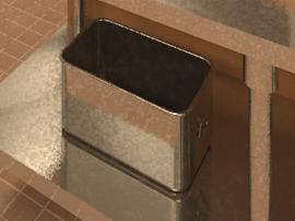 big stainless steel rectangular cooking pot for commercial kitchen