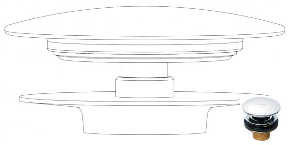 VÁLVULA DE ESCOAMENTO LUXO PARA LAVATÓRIO/CUBA/BIDE