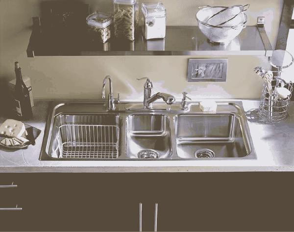 Kohler - K-3248-1 Ballad Triple Basin Sink