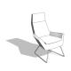 Happy High Back Lounge Chair with Sled Base  - HighTower