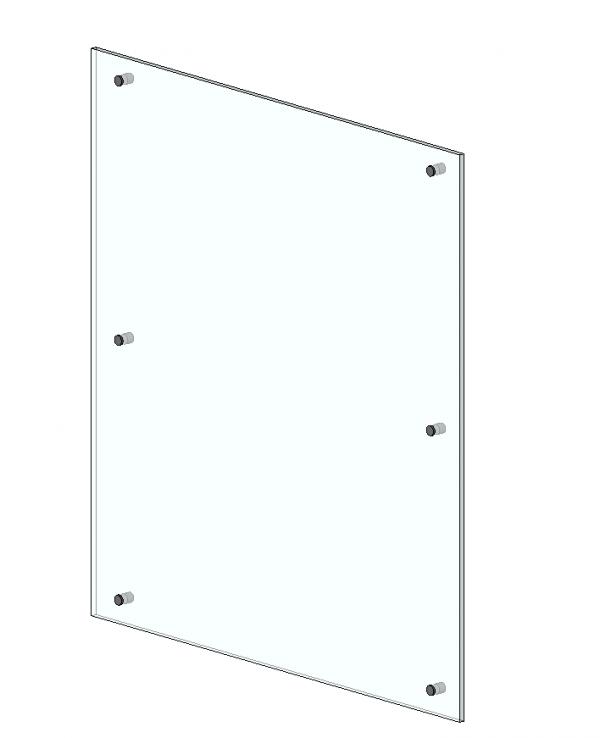 Curtain Panel on Standoff Supoorts