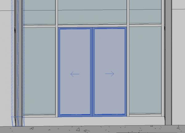 Curtain Wall Sliding door Double