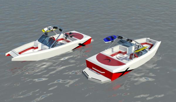Boat - Wake board ski boat
