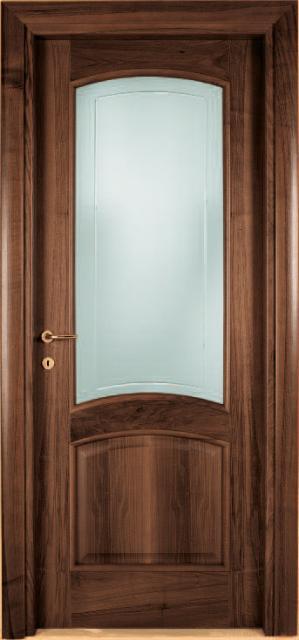 Door EBE Porte QN1 with glass top panel