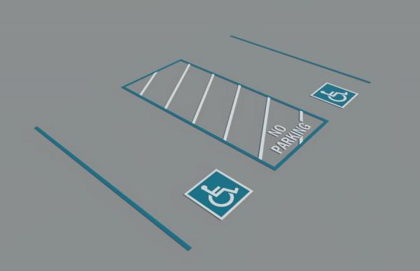 California Accessible Parking Stall