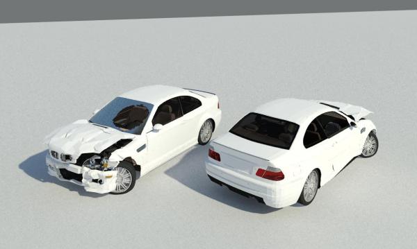 BMW M3 - Crash Wreck - Car Automobile Vehicle