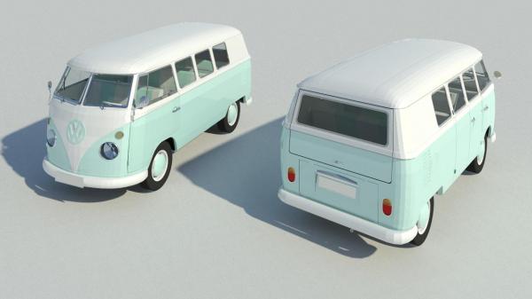 1960's Volkswagen Type 2 Van - Car Automobile Vehicle