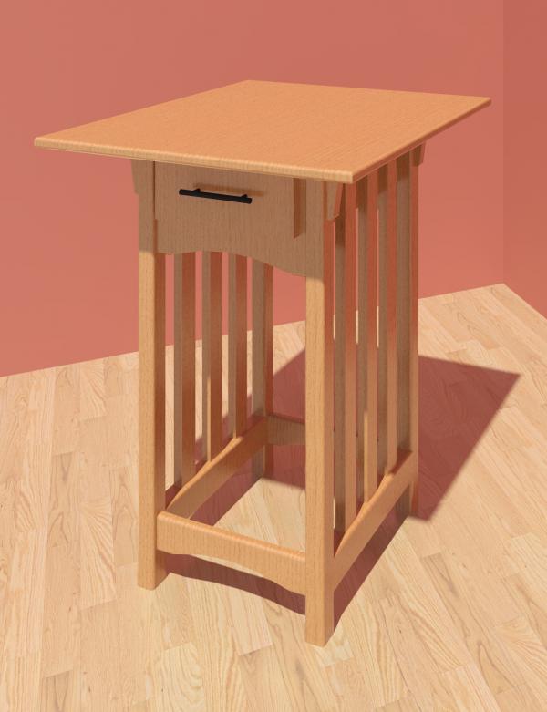 Mission Nightstand with Drawer