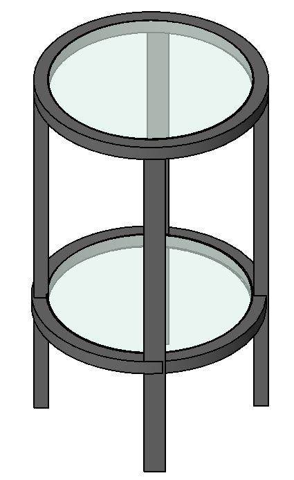 Glass Inlay End Table