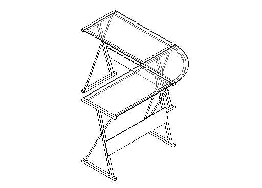 L-Shaped Glass-Topped Computer Desk