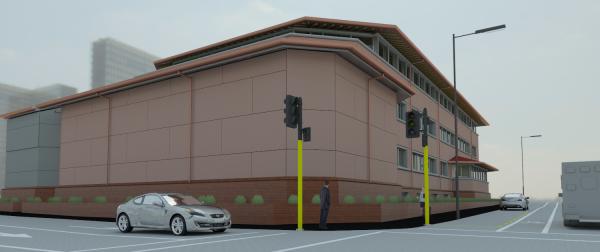 Traffic lights with green man