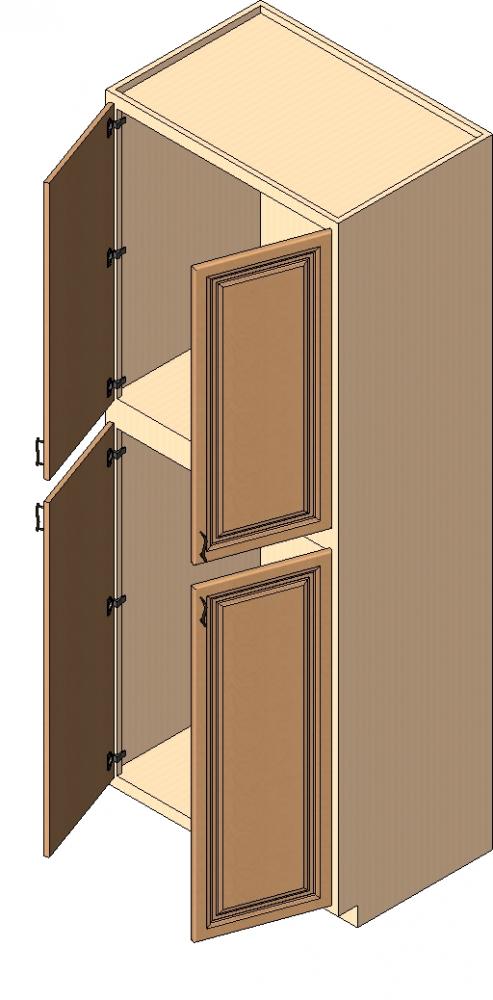 Utility Cabinet, 96" high, 4 butt doors