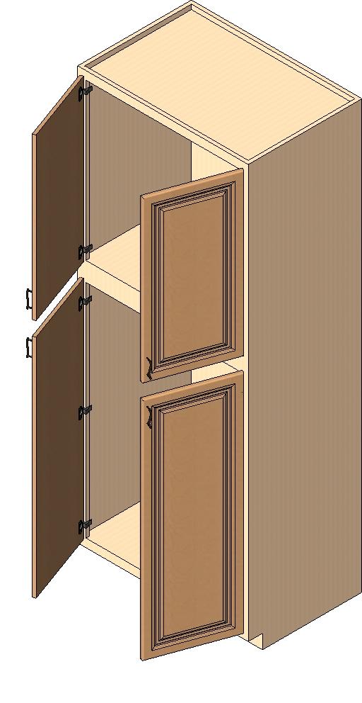 Utility Cabinet, 90" high, 4 butt doors
