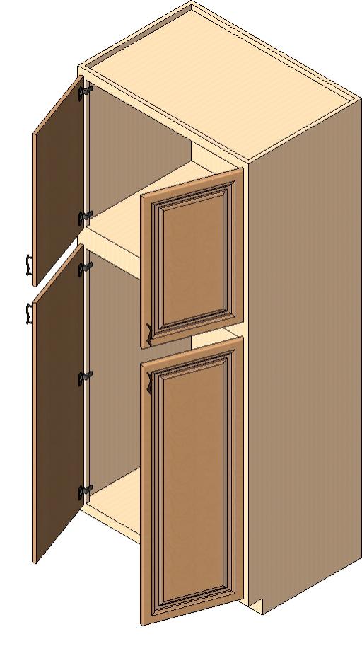 Utility Cabinet, 84" high, 4 butt doors