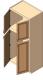 Utility Cabinet, 84" high, 4 butt doors
