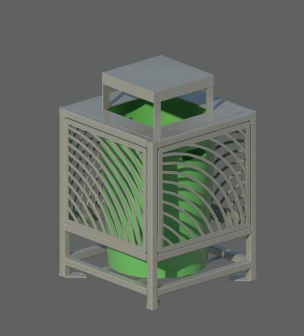 Jordan Creek Trash Receptacle