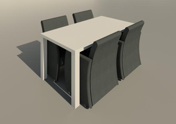 RevitCity.com | Object | Dining table + chairs