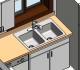 Double Bowl Kitchen Sink w/ Delta Faucet and drains