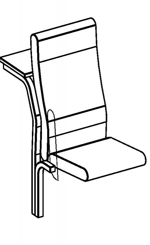 Skeie, auditorium chair and table