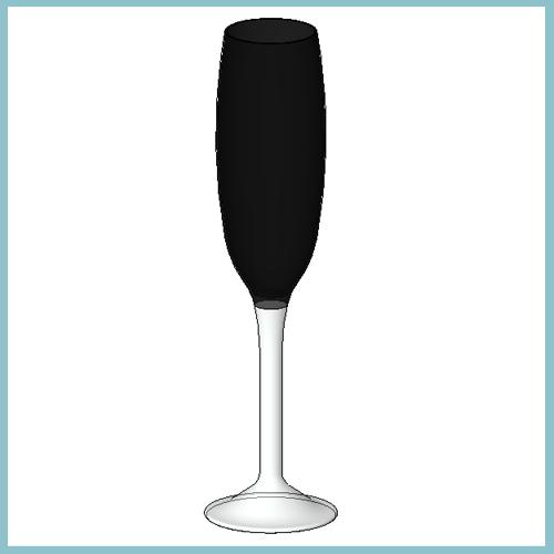 Black Spectrum Champagne Flute