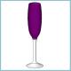 Purple Spectrum Champagne Flute