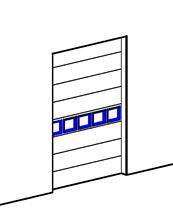 Over Head Sectional Door with Windows