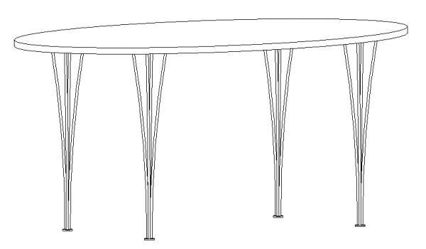 Dining/meeting table elipse shape - Pit Hegn