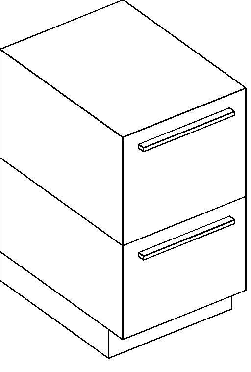 2 Drawer Base Cabinet