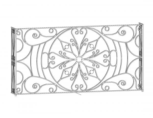 Barandilla de hierro fundido