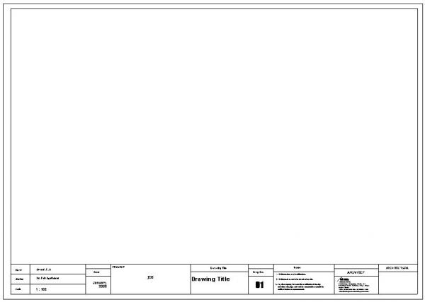 Autocad Title Block Template Download A3
