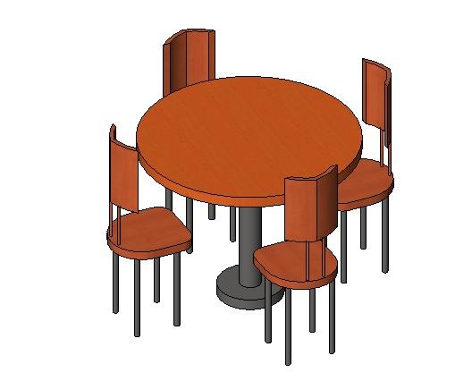 4 Top Round 3' Diameter Fast Food/ Restaurant Table & Chairs