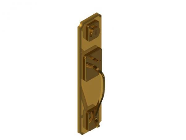 Brass Door Handle, Latch & Plate
