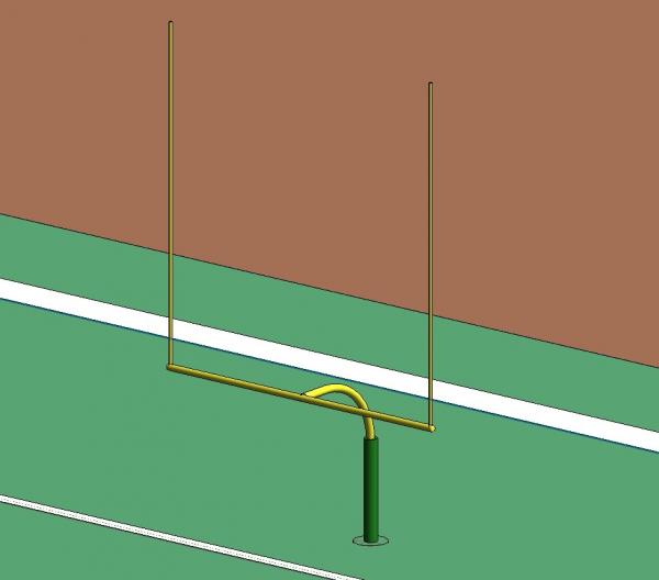 Draper Gooseneck Football Goalpost - 5-9/16" Steel