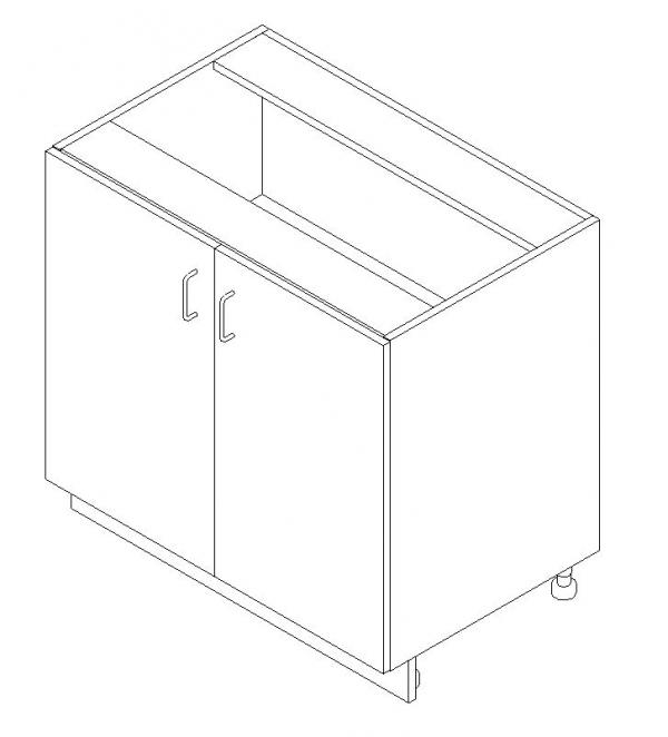 AWI 102 - Base Cabinet - 2 Door