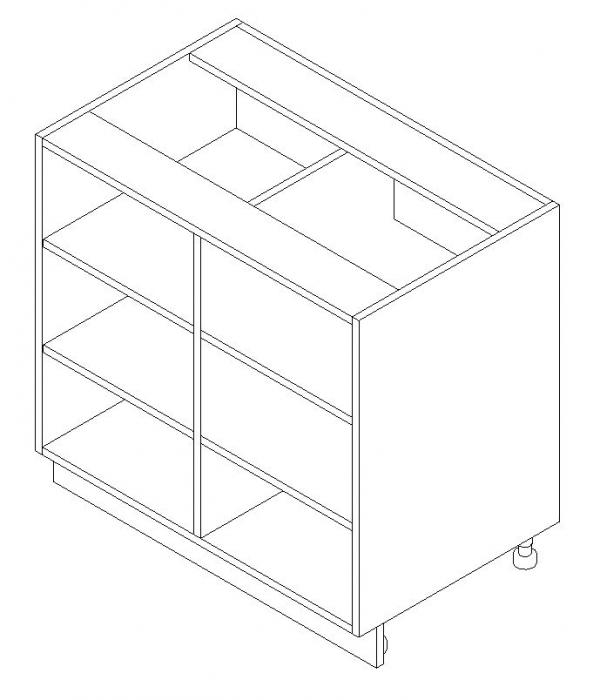 AWI 110 - Base Cabinet - Open with divider