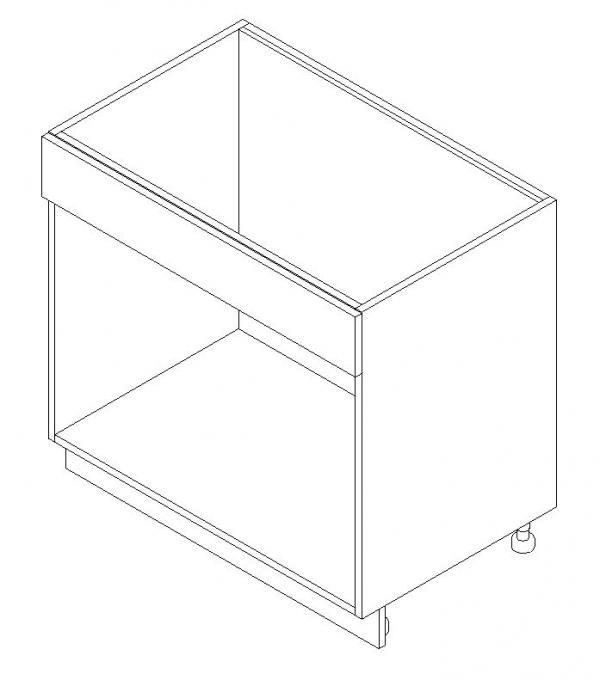 AWI 150 - Base Cabinet - False front, open