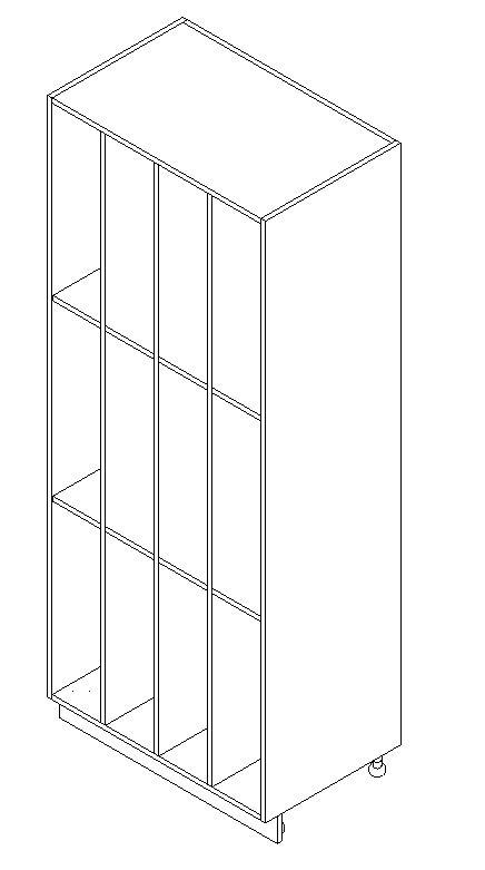AWI 430 - Tall Cabinet - Open, Divider