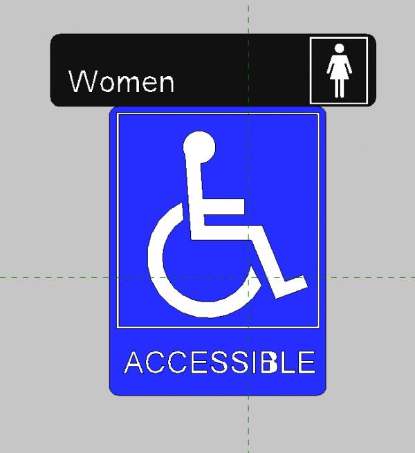 Women's Handicap Restroom Sign