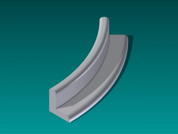 Landscape curbing 45 outside curve rfa