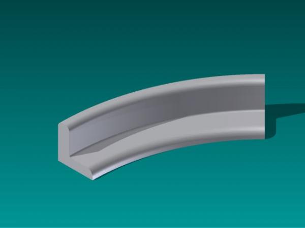 Landscape curbing 90 inside curve